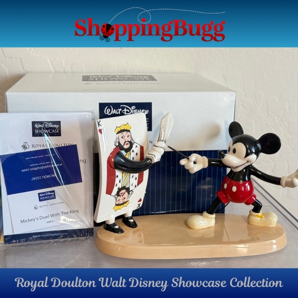 Royal Doulton Disney Collection Mickey's Duel With The King MM 31 Lmtd Edition - Picture 1 of 16